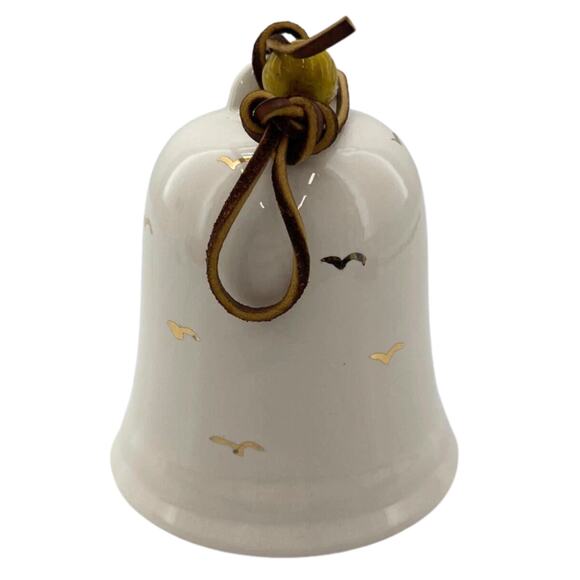 Vintage Porcelain Bell Hand Painted Butterfly Design Home Decor Accent 4.25" - Picture 4 of 13